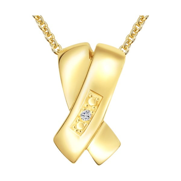 Paula aranyozott nyaklánc valódi gyémánttal, hosszúság 40 cm - Tess Diamonds