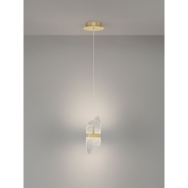 Sárgaréz színű fém LED dimmelhető függőlámpa üveg búrával ø 14 cm Lucien – Nova Luce-image-4