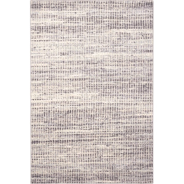 Krémszínű gyapjú szőnyeg 133x180 cm Striped – Agnella