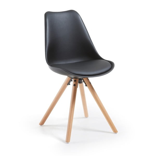 Lumos fekete szék, bükkfa lábakkal - loomi.design