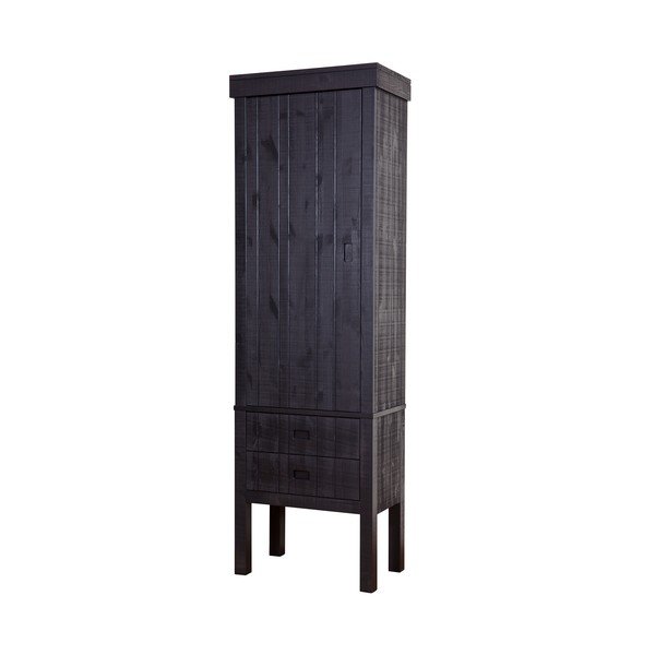 Summit Black fekete, borovi fenyőfa szekrény - BePureHome-image-2