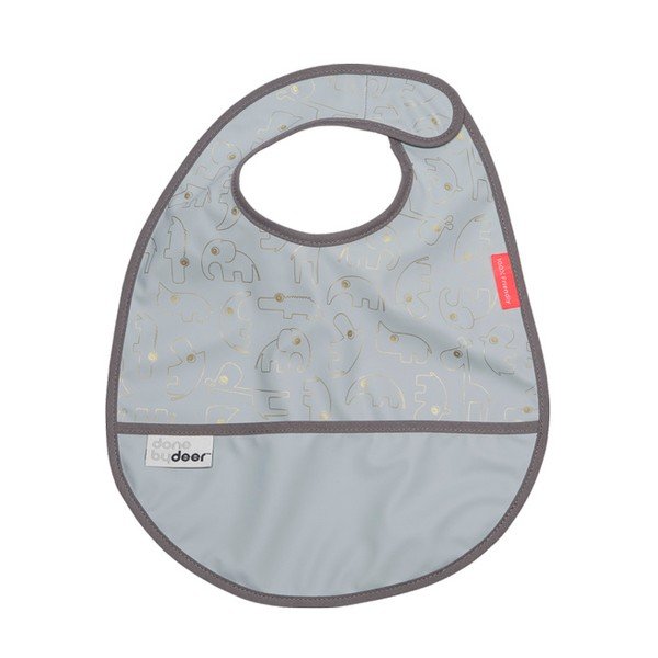 Bib szürke előke aranyszínű részletekkel - Done by Deer