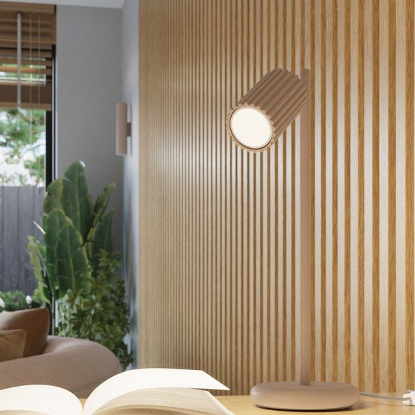 Szürkésbarna fém asztali lámpa (magasság 43 cm) Gleam – Sollux-image-1