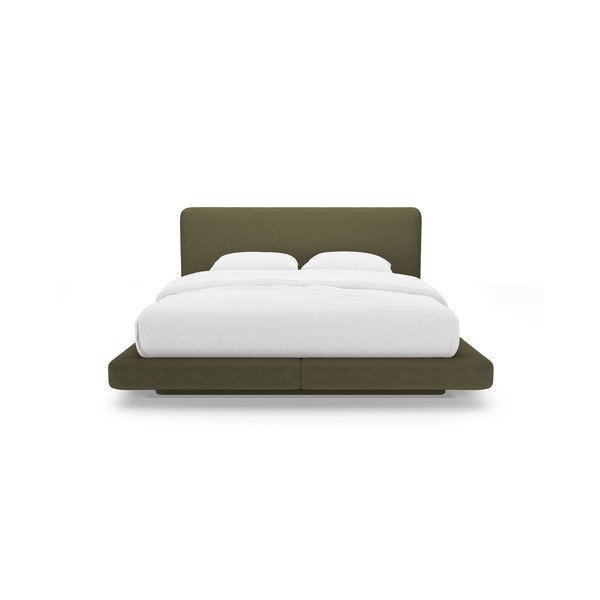 Zöld kárpitozott franciaágy 140x200 cm Linea – Micadoni -image-3
