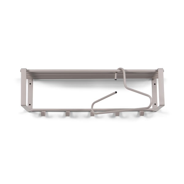 Szürkésbarna fém fali fogas polccal 70 cm Rex – Spinder Design-image-2