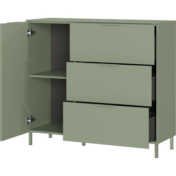 Zöld matt szekrény 109x98x40 cm Savoca – Germania-image-3