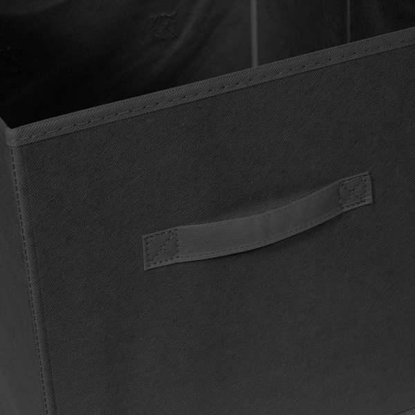 Fekete textil tárolódoboz 31x31x31 cm – Compactor-image-4