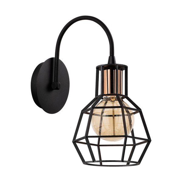 Fekete-bronzszínű fali lámpa ø 17 cm Kapadokya – Opviq lights-image-2