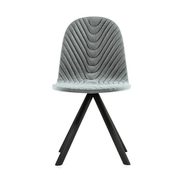 Mannequin Wave szürke szék fekete lábakkal - Iker