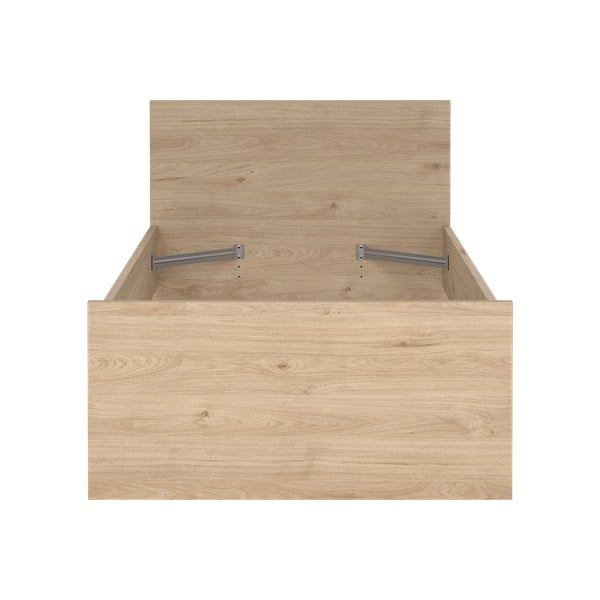 Natúr színű egyszemélyes ágy tölgyfa dekorral 90x190 cm Naia – Tvilum-image-2