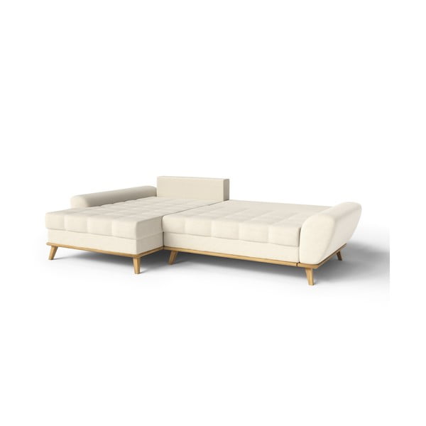 Krémszínű kinyitható sarokkanapé (bal oldali) Balitco – Ropez-image-3