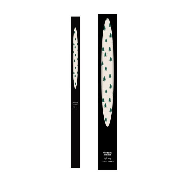 Christmas Trees 5 ív bézs-zöld csomagolópapír, 50 x 70 cm - eleanor stuart-image-3