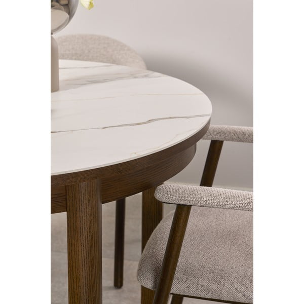 Kerek bővíthető étkezőasztal kerámia asztallappal ø 120 cm Southampton – Actona-image-2