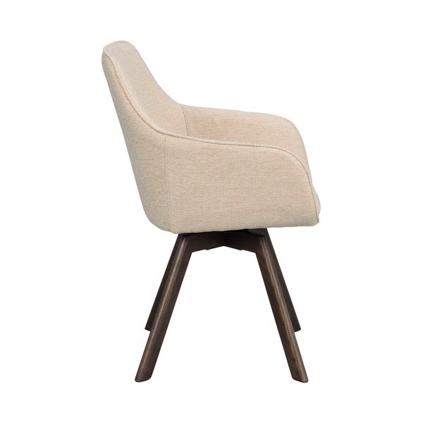 Bézs kárpitozott étkezőfotel szett 2 db-os Alison – Rowico-image-2