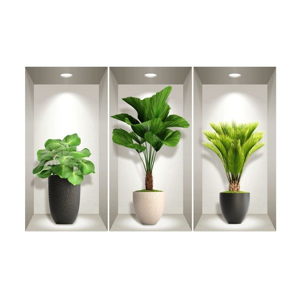 Tropical Plants 3 db-os 3D falmatrica szett - Ambiance-image-2