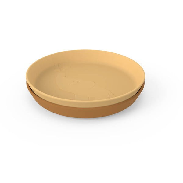 Mustársárga gyerek tányér szett 2 db-os ø 18,5 cm Elphee - Done by Deer-image-2