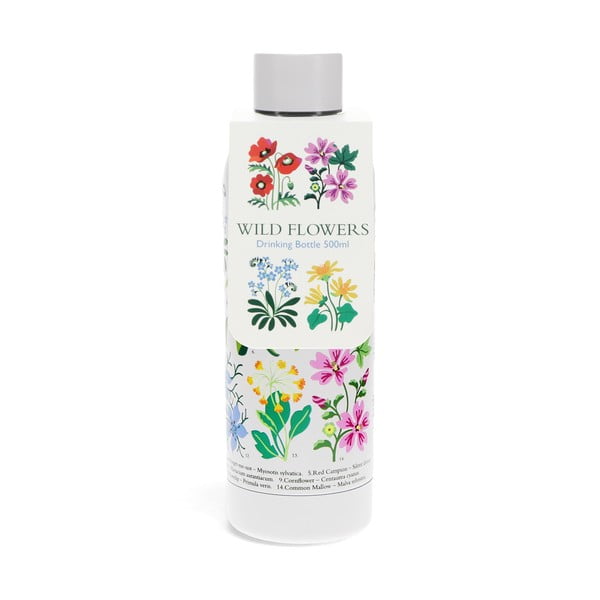 Fehér rozsdamentes acél ivópalack 500 ml Wild Flowers – Rex London-image-2