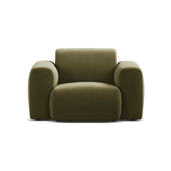 Khaki bársony fotel Molino – Micadoni -image-2