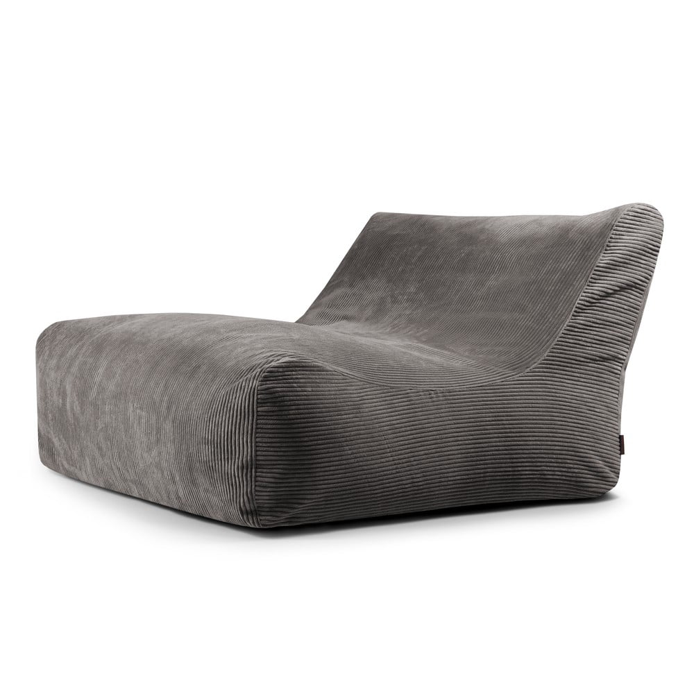 Sötétszürke kordbársony babzsákfotel Sofa Lounge  SLOWDOWN