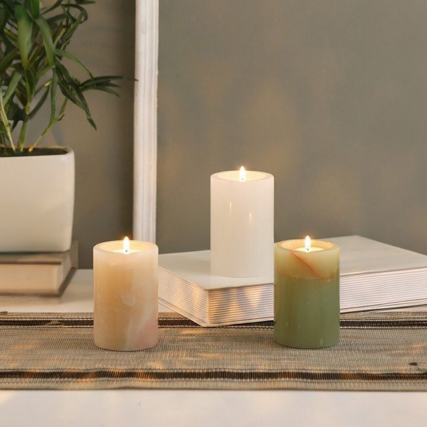 Kő gyertyatartó készlet teamécseshez 3 db-os Oleena – Premier Housewares-image-4