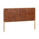 Calixta teakfa és bőr ágytámla, 153 x 110 cm - Kave Home