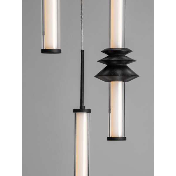 Matt fekete kerámia LED dimmelhető függőlámpa akrilüveg búrával ø 35 cm Stalactite – Nova Luce-image-2