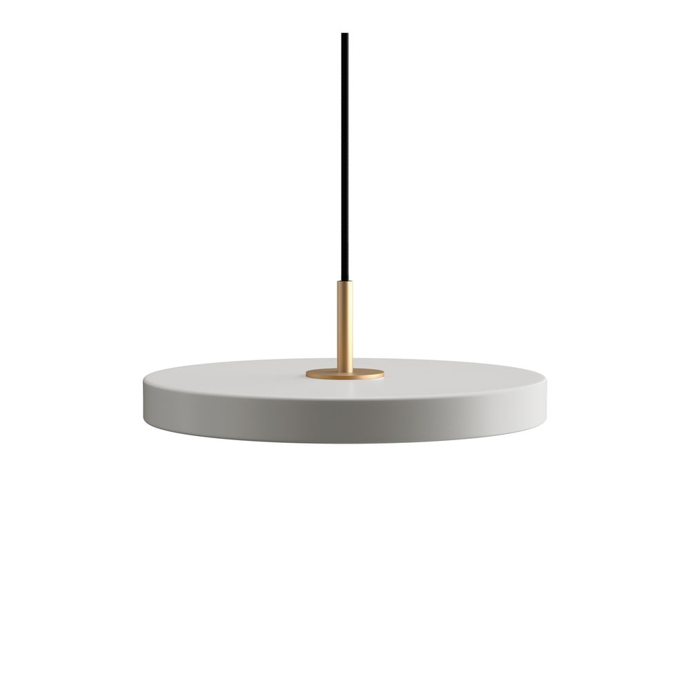 Világosszürke fém LED dimmelhető függőlámpa fém búrával ø 31 cm Asteria Plus  UMAGE