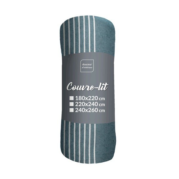 Kék ágytakaró 240x260 cm Adele – douceur d'intérieur