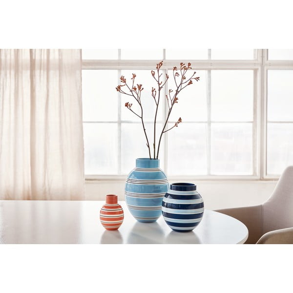 Nuovo kék kerámia váza, magasság 30 cm - Kähler Design-image-4