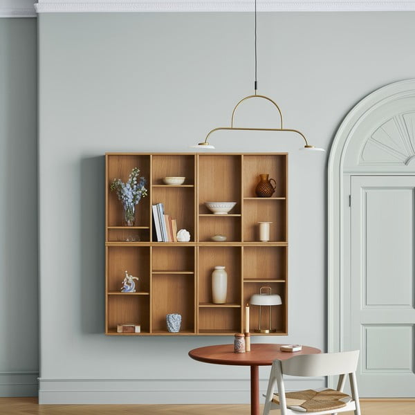 Natúr színű függő könyvespolc tölgyfa dekorral 70x70 cm Mistral – Hammel Furniture-image-2