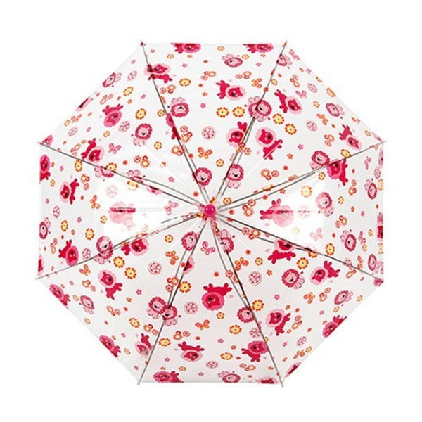 Doppler átlátszó gyerek esernyő rózsaszín részletekkel, ⌀ 70 cm - Ambiance