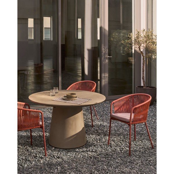 Itai beton kerti étkezőasztal, ⌀ 120 cm  - Kave Home-image-1