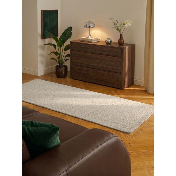 Bézs gyapjú futószőnyeg 80x250 cm Eloise – Hanse Home-image-1
