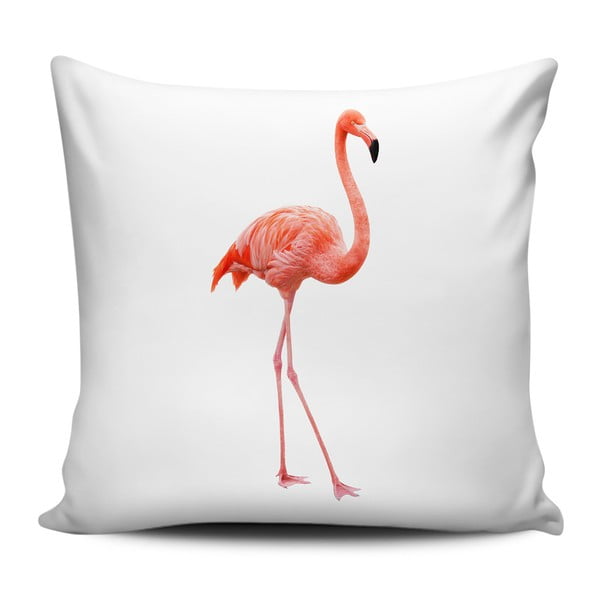 Home de Bleu Flamingo fehér díszpárna, 43 x 43 cm - Kate Louise