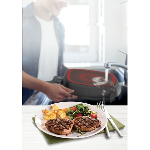 Alumínium grill serpenyő ø 26 cm Simply Clean Red – Tefal-image-1