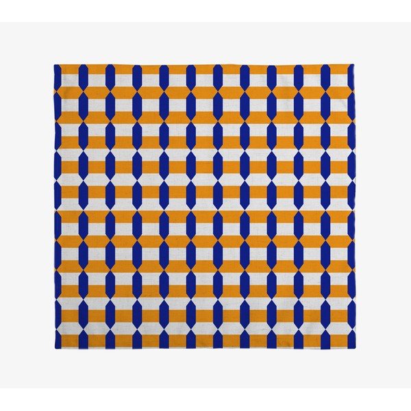 Orange Geometric 4 db szövet szalvéta lenkeverékkel, 43 x 43 cm - Really Nice Things-image-1