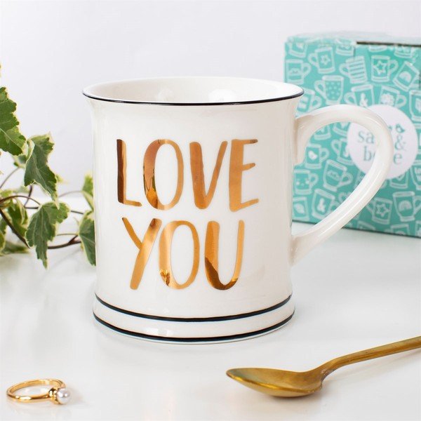 Love You fehér porcelán bögre, 400 ml - Sass & Belle-image-1