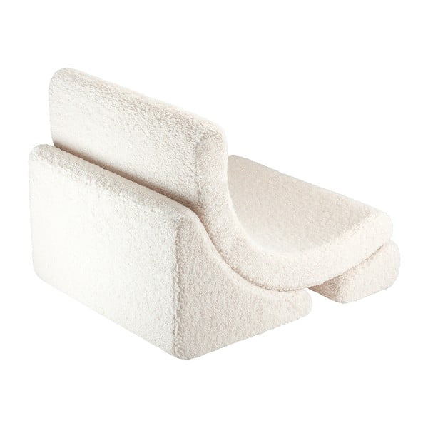 Krémszínű buklé gyerek fotel Moon – Wigiwama-image-2