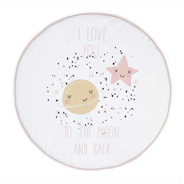 Love To The Moon pamut gyerekszőnyeg, ⌀ 90 cm - Tanuki