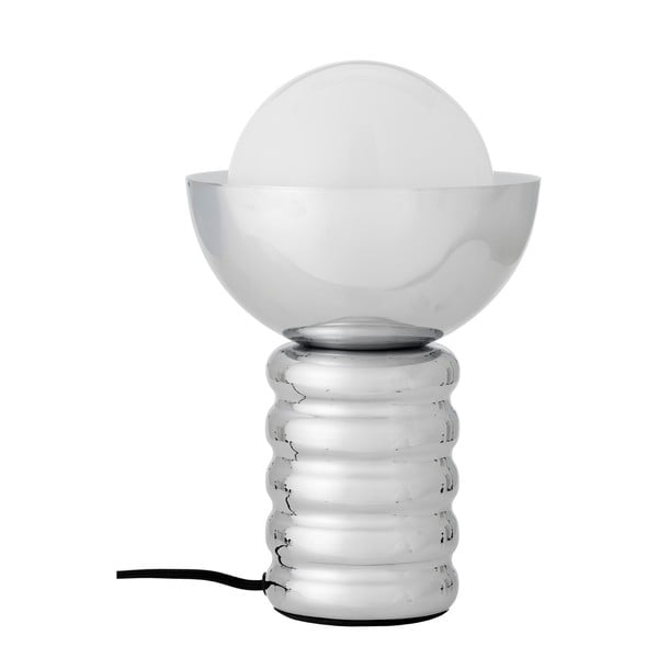 Ezüstszínű asztali lámpa üveg búrával (magasság 32 cm) Spike – Bloomingville