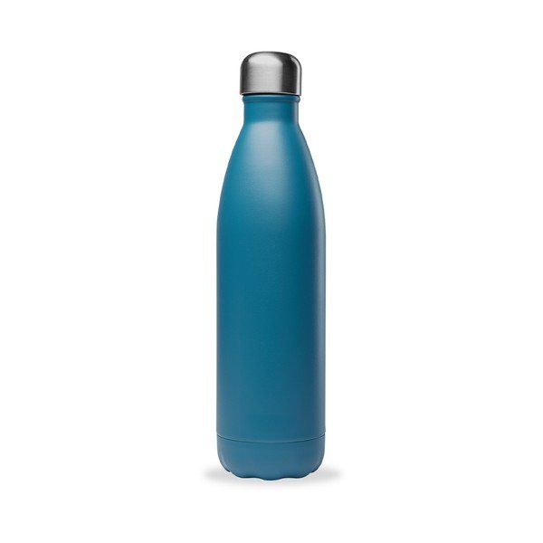 Kék rozsdamentes acél utazó ivópalack 750 ml Matt - Qwetch-image-1