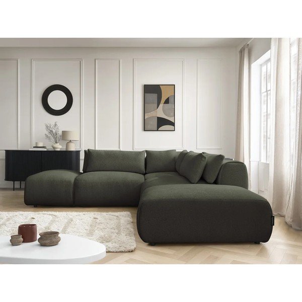 Zöld állítható moduláris sarokkanapé Jana – Bobochic Paris-image-4