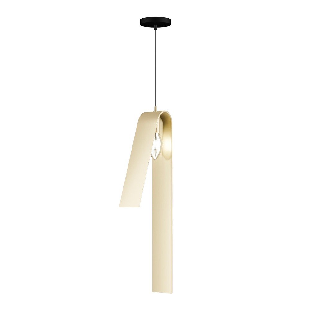 Fekete-aranyszínű függőlámpa fém búrával Fold  Squid Lighting