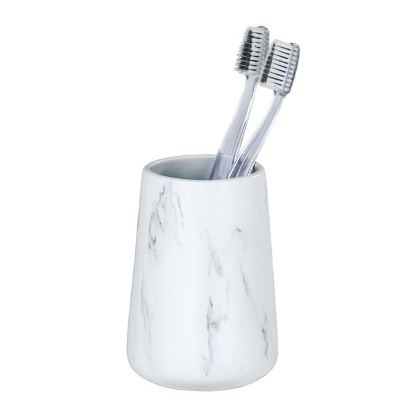 Adrada fehér kerámia fogkefetartó pohár - Wenko-image-1