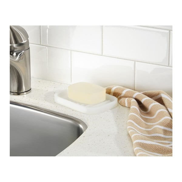 Lineo fehér szappantartó, 12,5 x 9 cm - iDesign-image-1