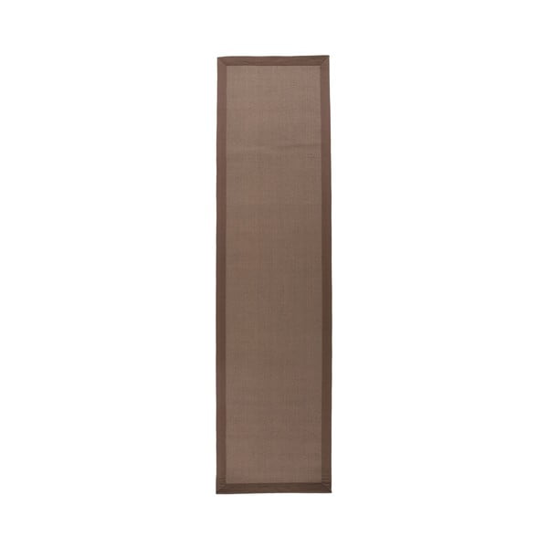 Herringbone barna-szürke juta futószőnyeg, 68 x 300 cm - Flair Rugs