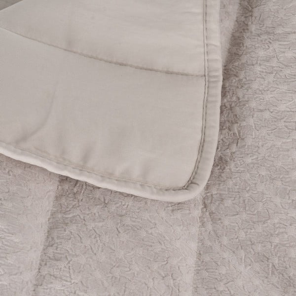 Bézs steppelt ágytakaró 240x260 cm – Ixia-image-1