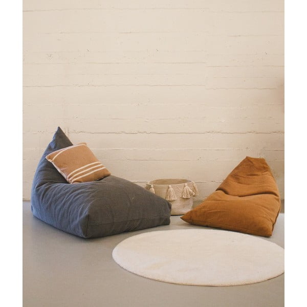 Terrakotta színű gyerek babzsák Cleo Toffee – Lorena Canals-image-1