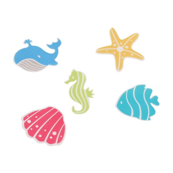 Gyerek csúszásgátló alátét szett fürdőkádba 5 db-os 12x12 cm Waterworld – Spirella