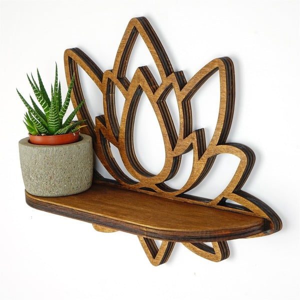 Natúr színű fali polc 33 cm Lotus – Kalune Design-image-1
